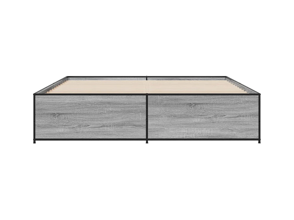 Cadre de lit sans matelas sonoma gris 180x200 cm