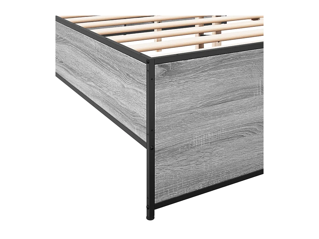 Cadre de lit sans matelas sonoma gris 180x200 cm