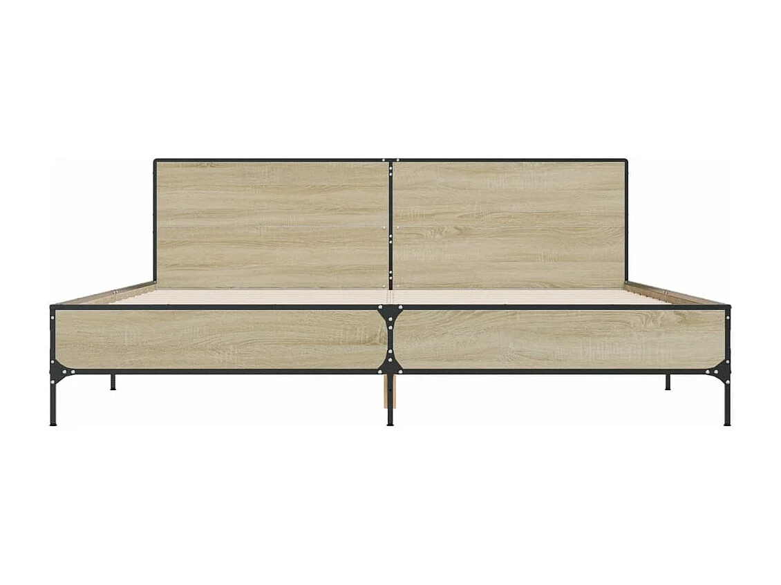 Cadre de lit sans matelas chêne sonoma 180x200 cm