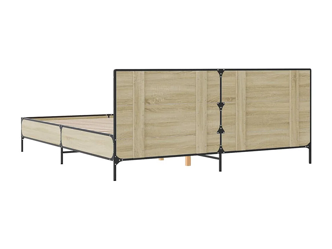 Cadre de lit sans matelas chêne sonoma 180x200 cm