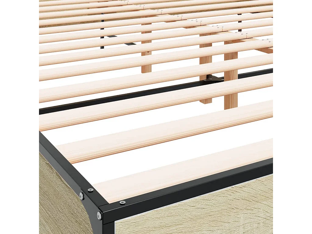 Cadre de lit sans matelas chêne sonoma 180x200 cm