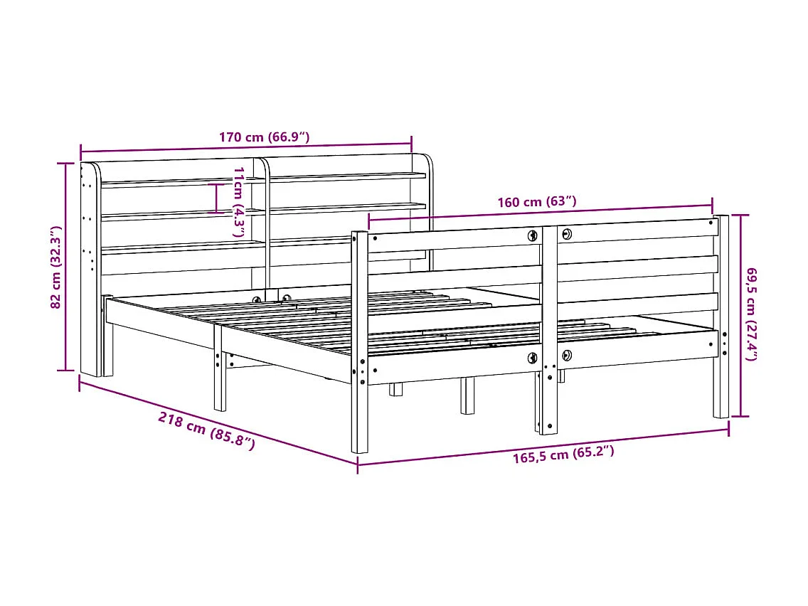 Cadre de lit sans matelas rose 90x200 cm velours