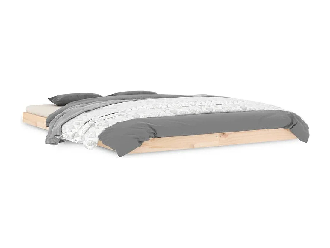 Cadre de lit sans matelas 140x200 cm bois massif de pin