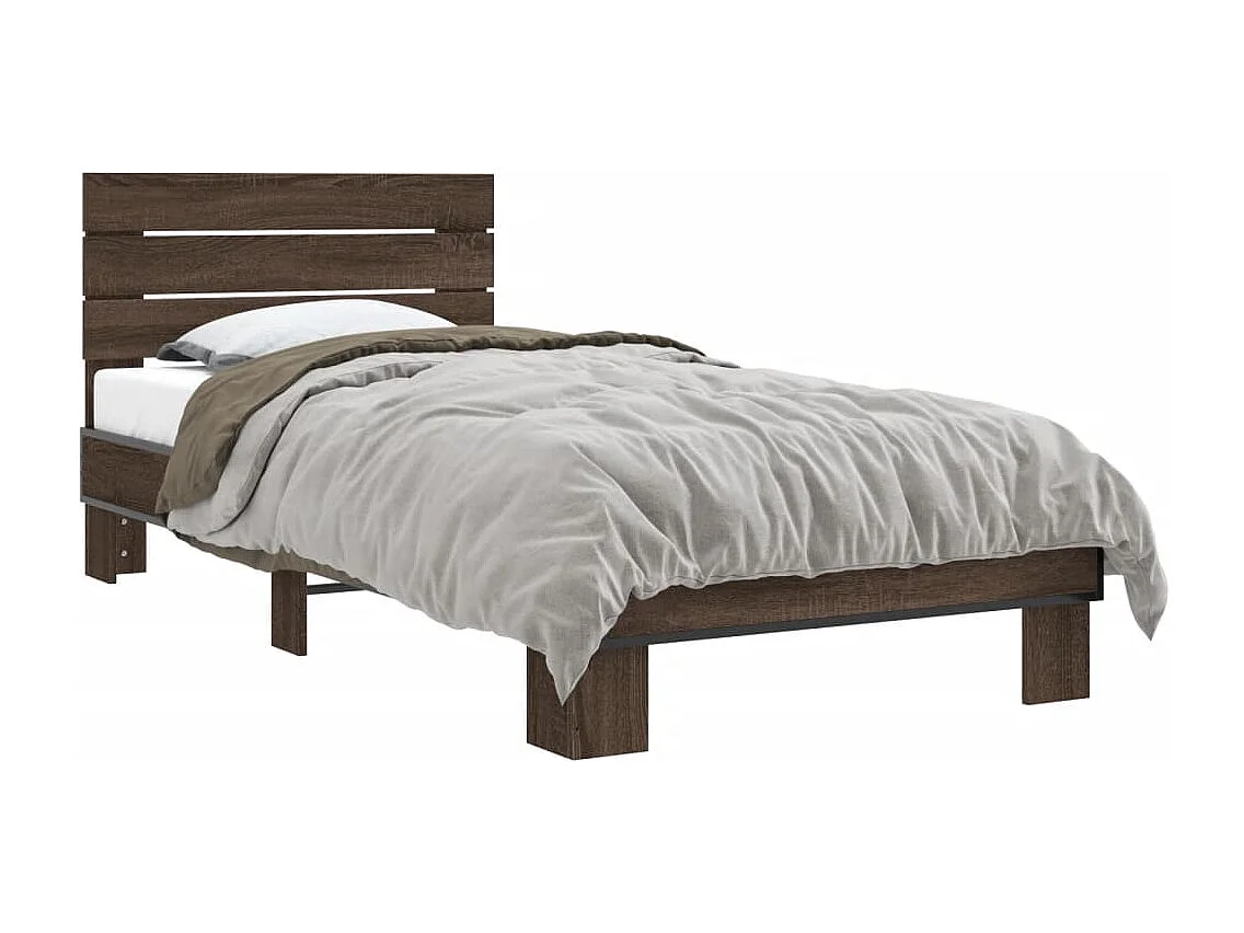 Cadre de lit sans matelas chêne marron 90x200 cm