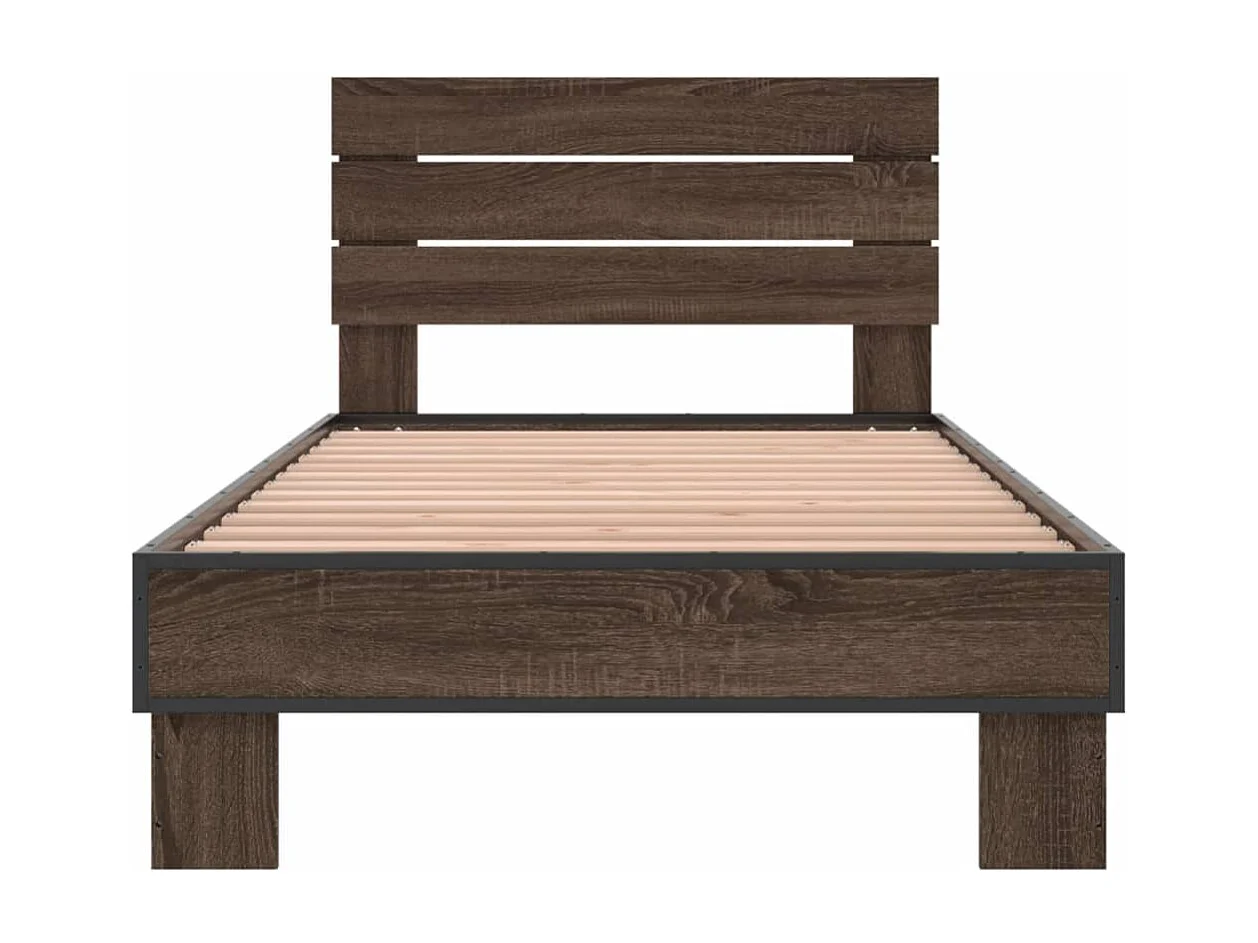 Cadre de lit sans matelas chêne marron 90x200 cm