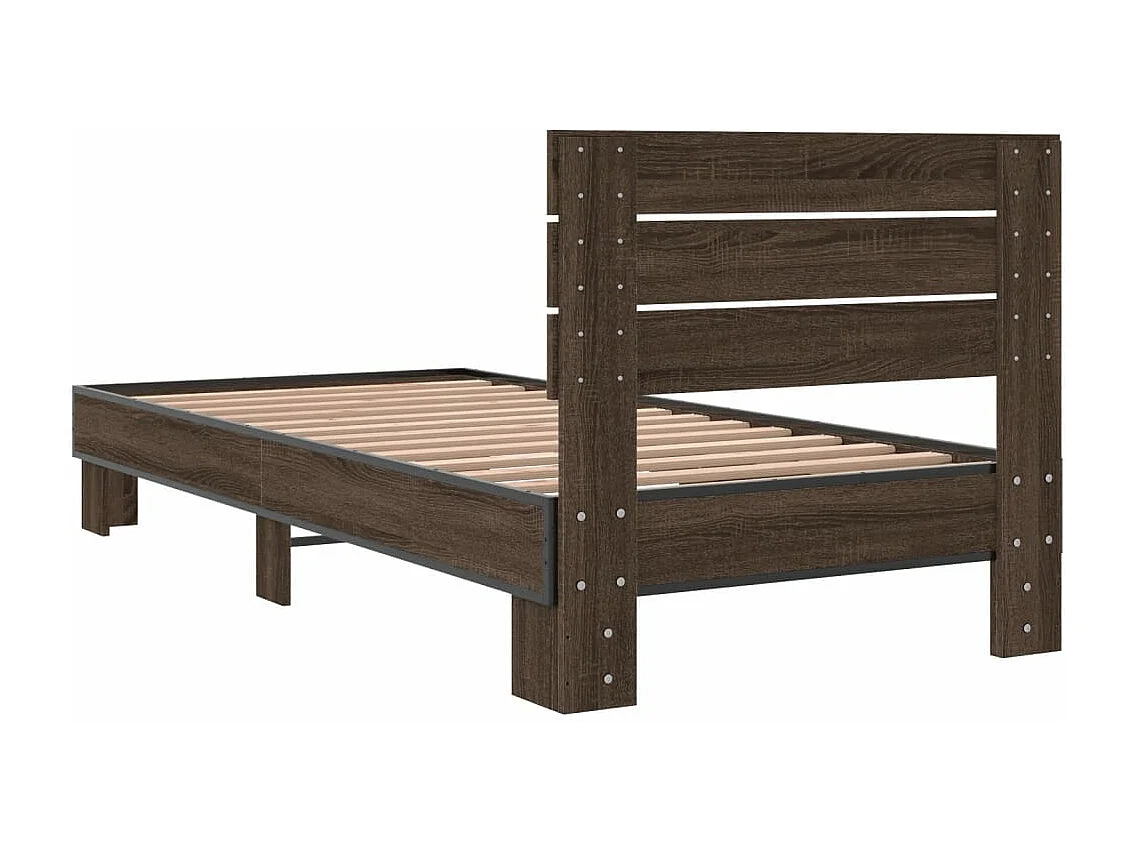 Cadre de lit sans matelas chêne marron 90x200 cm