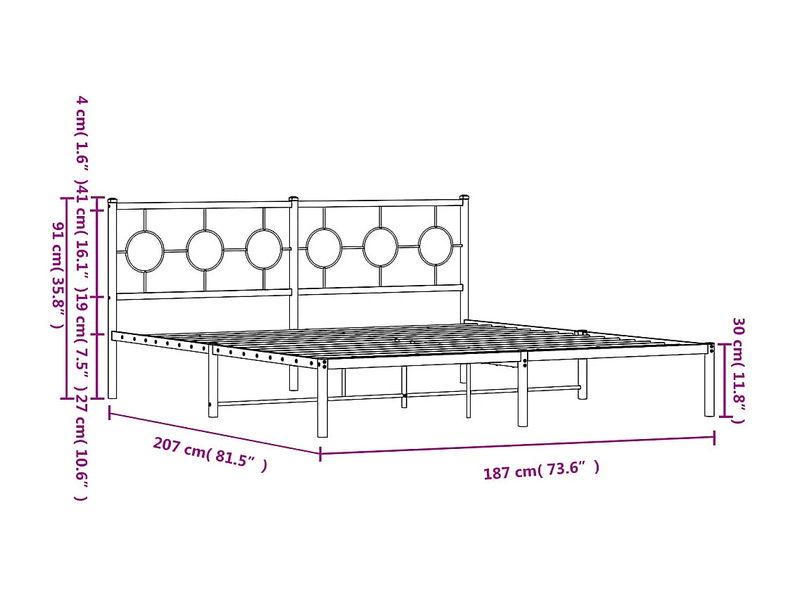 Cadre de lit sans matelas chêne marron 90x200 cm
