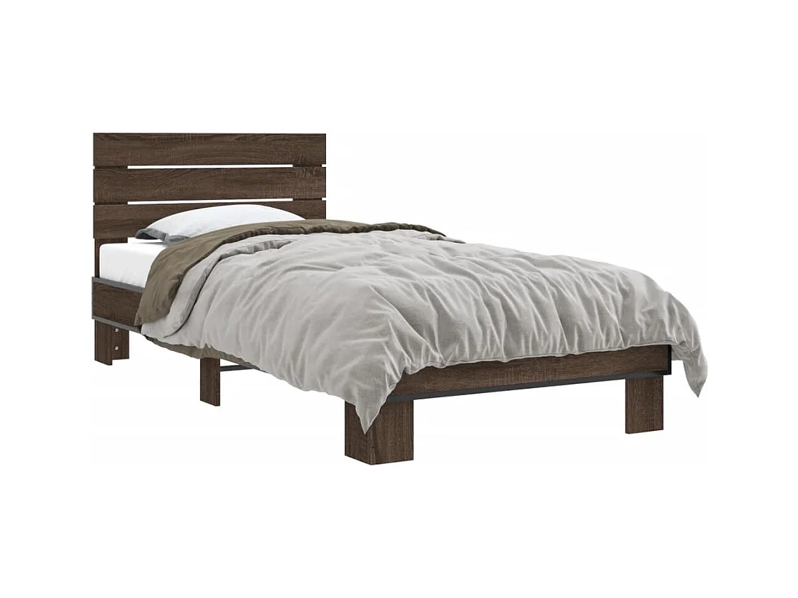 Cadre de lit sans matelas chêne marron 90x200 cm
