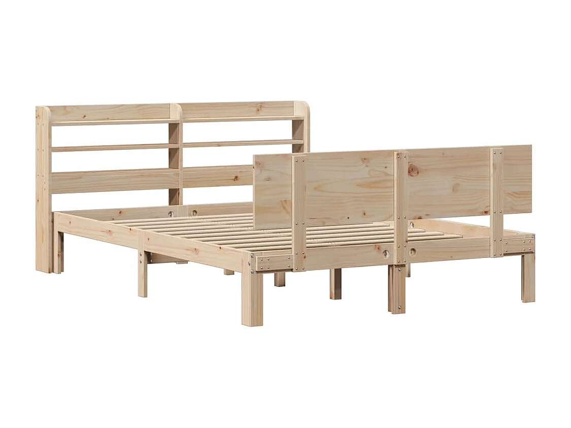 Cadre de lit avec tête de lit sans matelas 140x190 cm