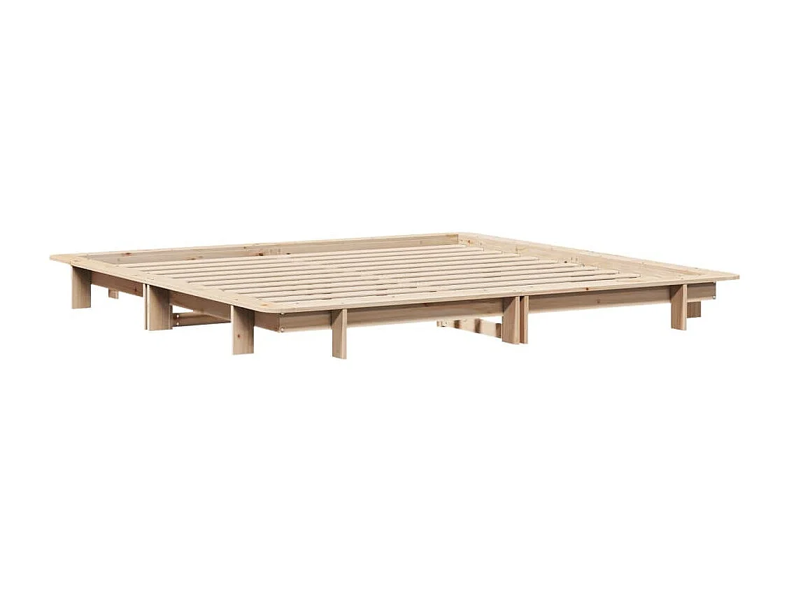 Cadre de lit sans matelas 200x200 cm bois massif de pin