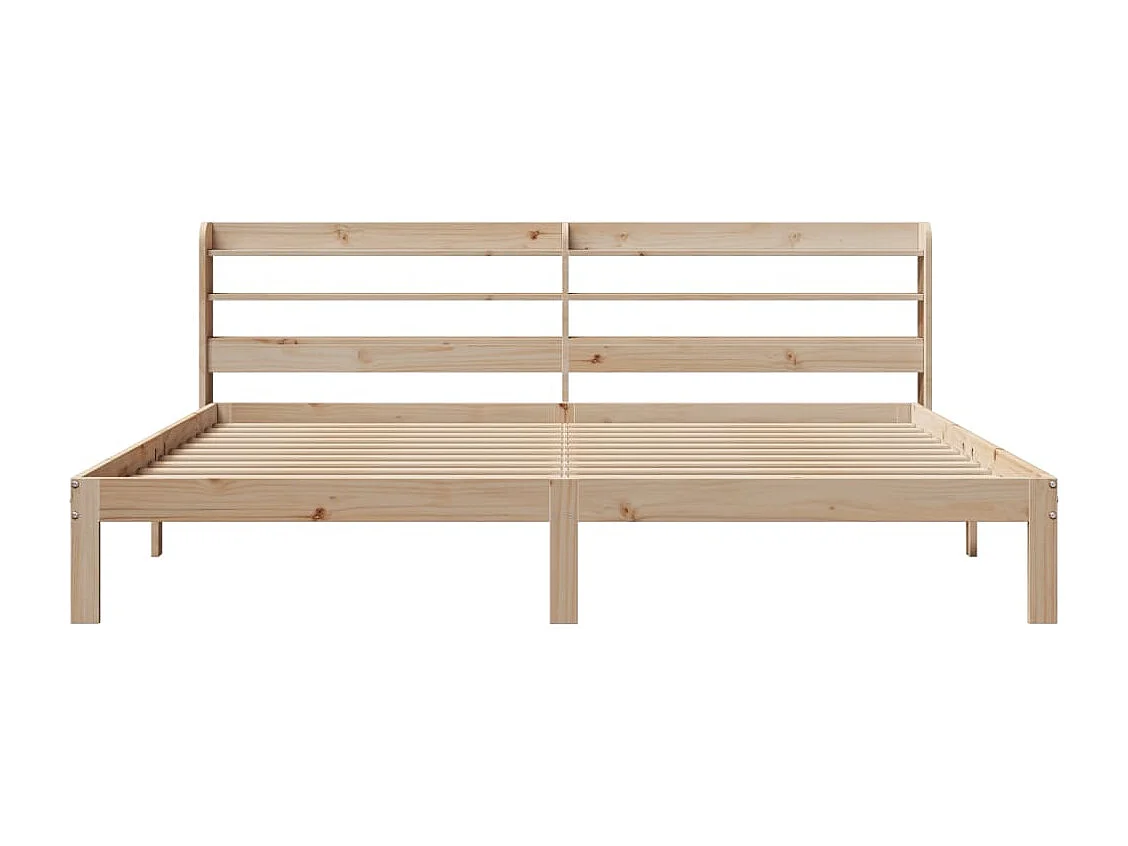 Estrutura de cama com cabeceira 180x200 cm pinho maciço