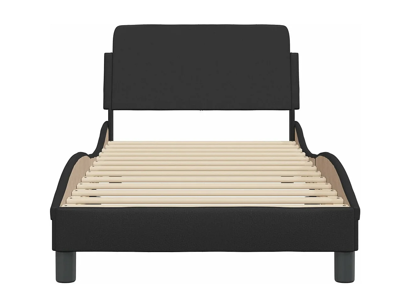 Cadre de lit sans matelas noir 90x190 cm similicuir