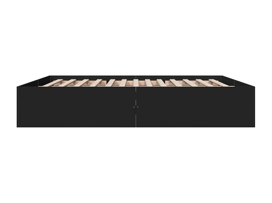 Cadre de lit sans matelas noir 200x200 cm