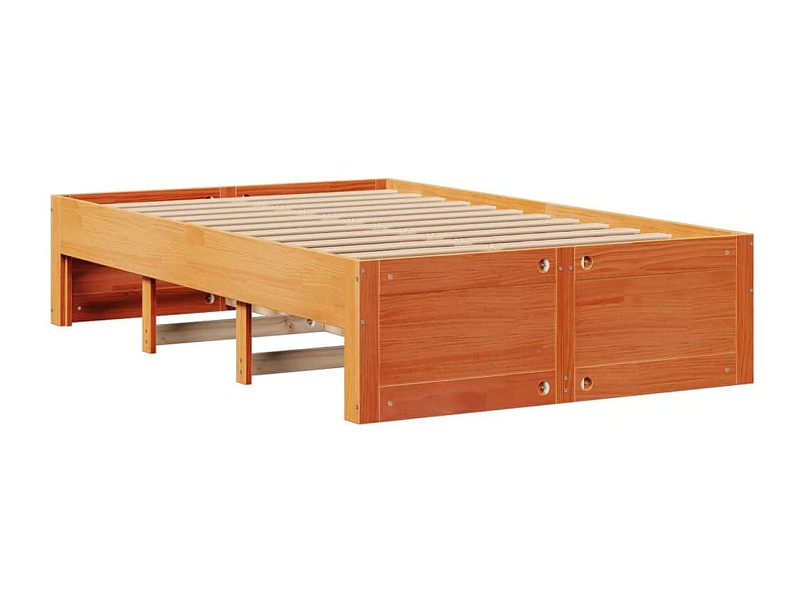 Bedframe zonder matras met lades grenenhout wasbruin 135x190 cm