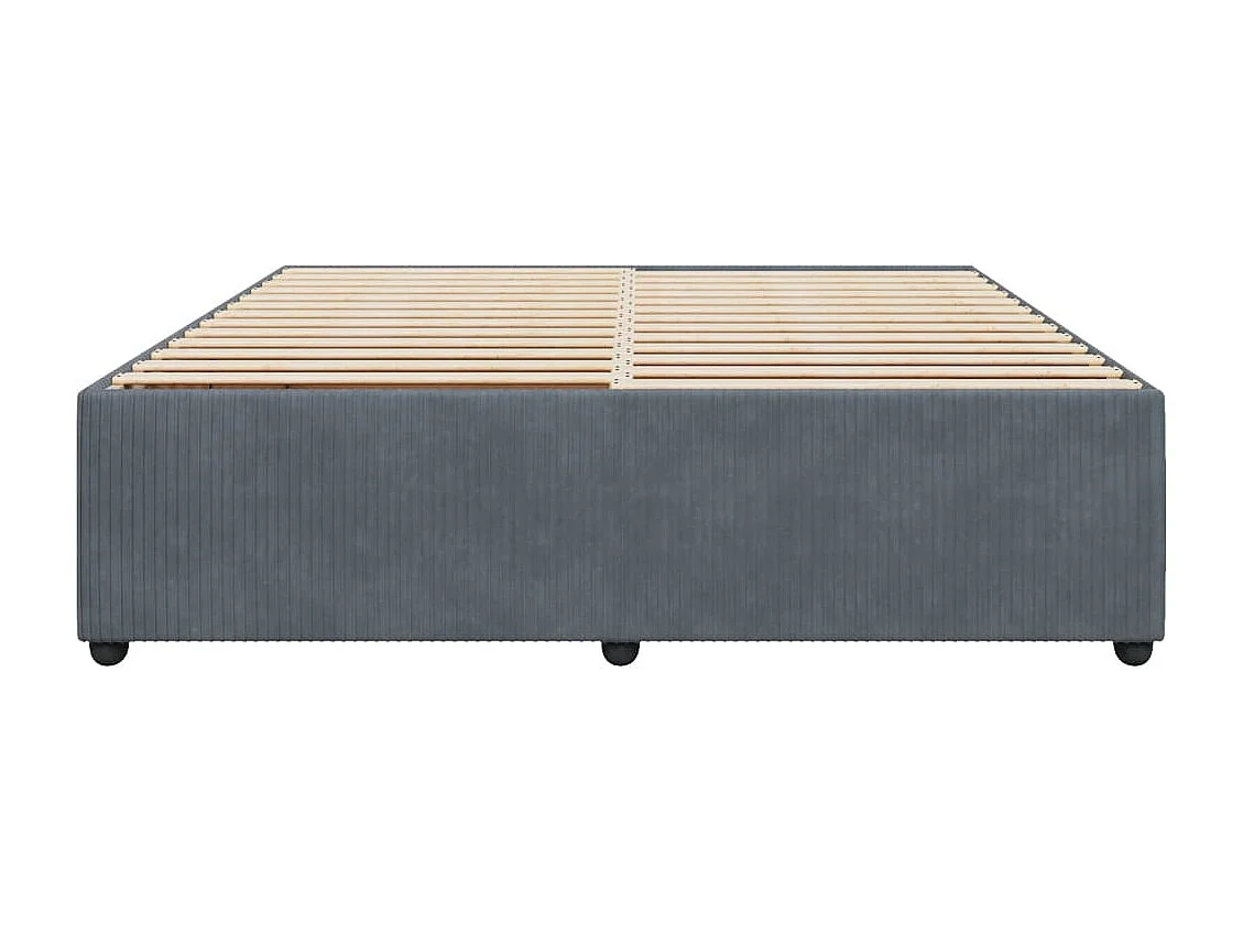 Bettgestell ohne Matratze Dunkelgrau 200x200 cm Samt