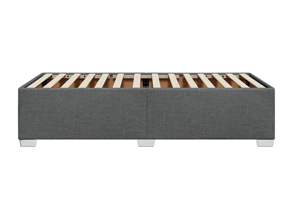 Estructura de cama sin colchón tela gris oscuro 90x200 cm