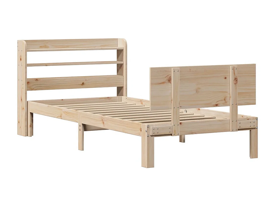 Cadre de lit avec tête de lit sans matelas 100x200 cm