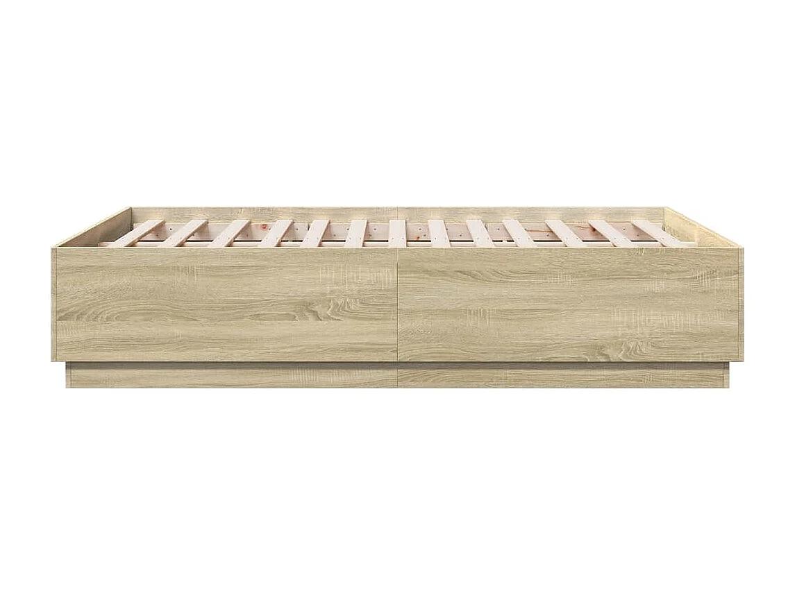 Estructura de cama madera de ingeniería roble Sonoma 135x190 cm