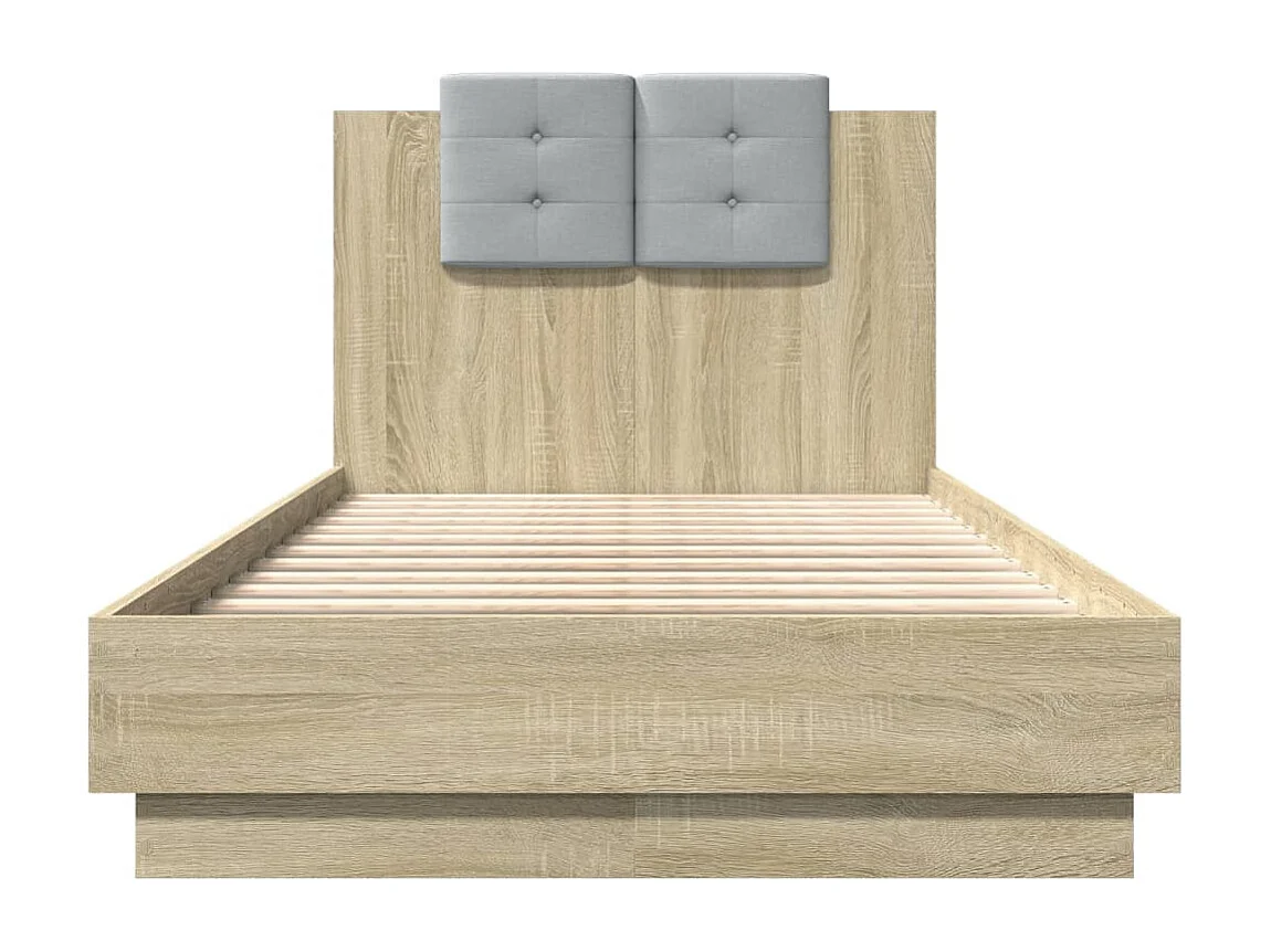 Cadre de lit sans matelas chêne sonoma 90x190 cm