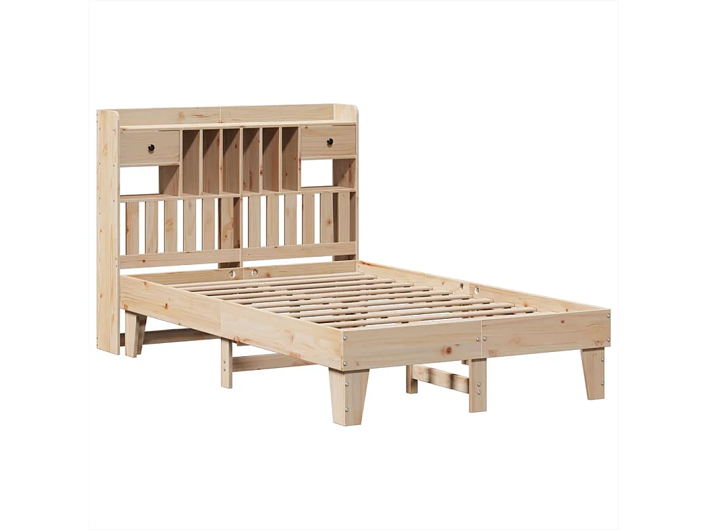 Cadre de lit sans matelas 135x190 cm bois de pin massif