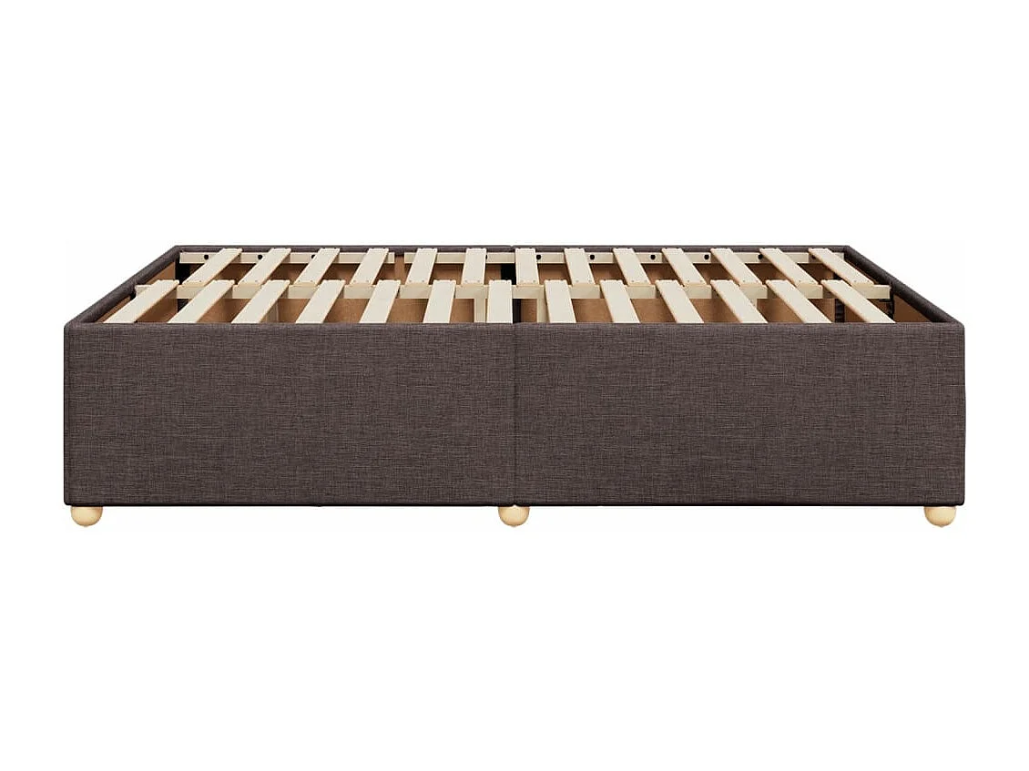 Giroletto senza Materasso Marrone Scuro 140x190 cm Tessuto