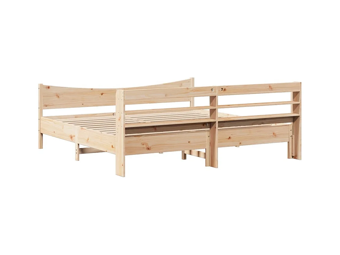 Cadre de lit avec tête de lit 180x200 cm bois de pin massif