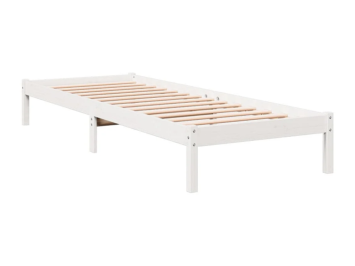 Cadre de lit extra long sans matelas 90x210 cm bois massif pin