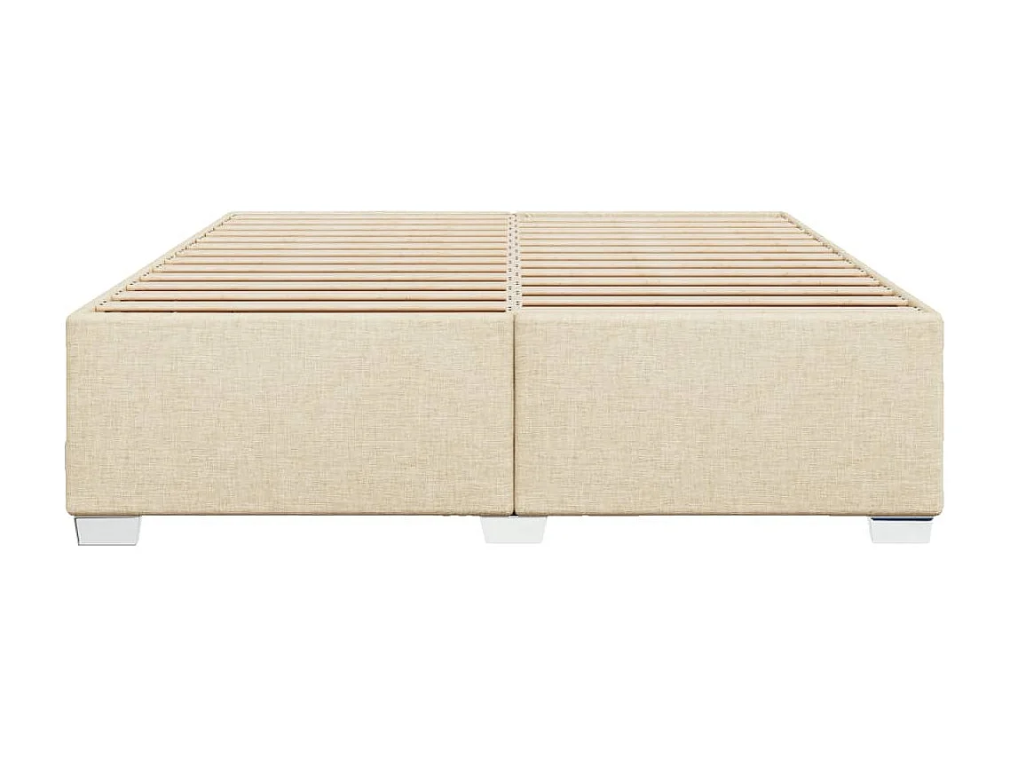 Estrutura de cama sem colchão 180x200 cm tecido cor creme