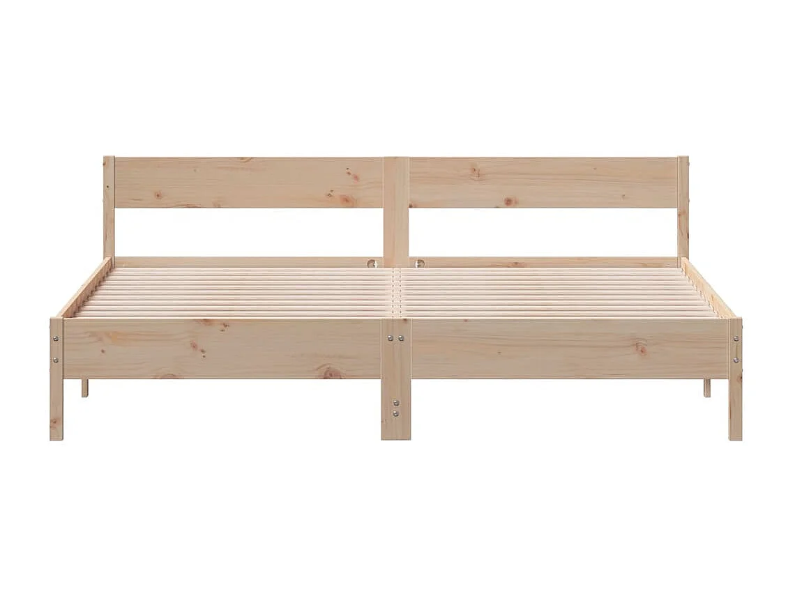 Giroletto senza Materasso 200x200 cm in Legno Massello di Pino