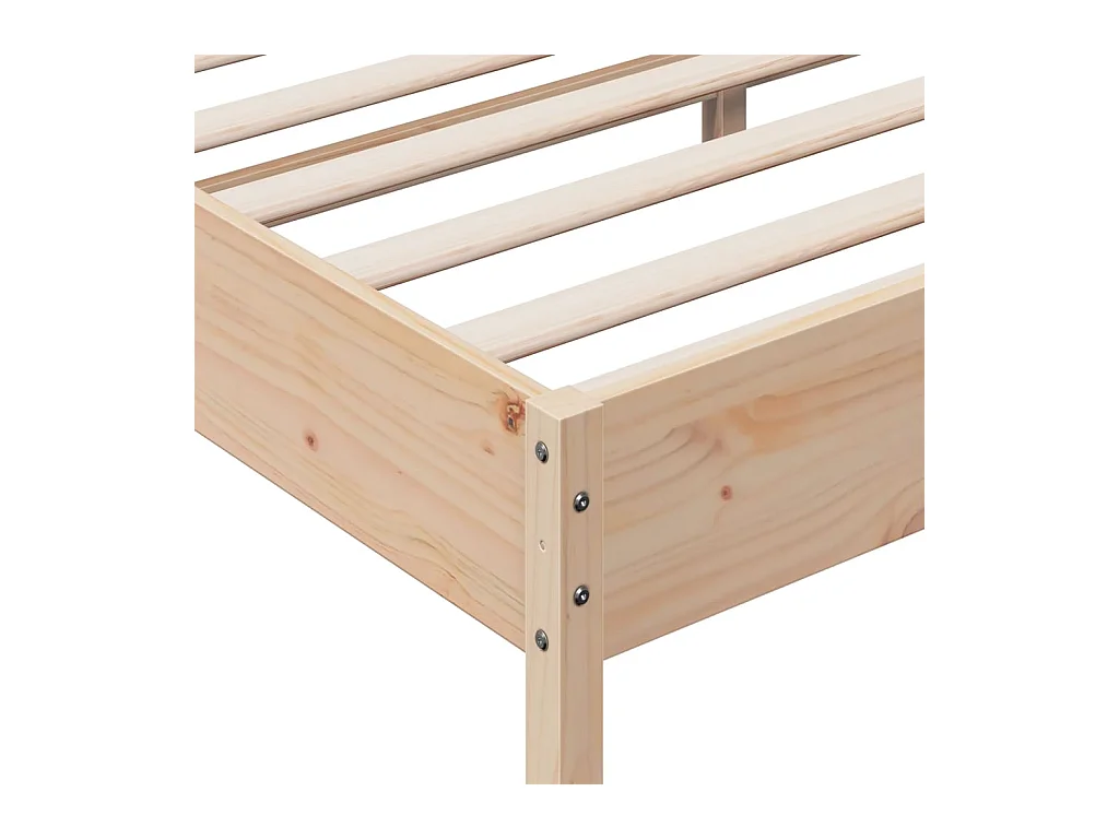 Bedframe zonder matras massief grenenhout 200x200 cm