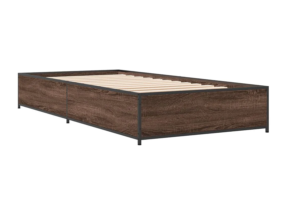 Cadre de lit sans matelas chêne marron 75x190 cm