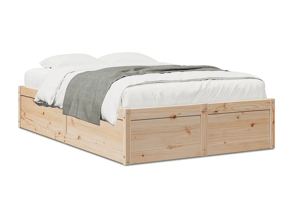 Cadre de lit sans matelas 120x190 cm bois de pin massif