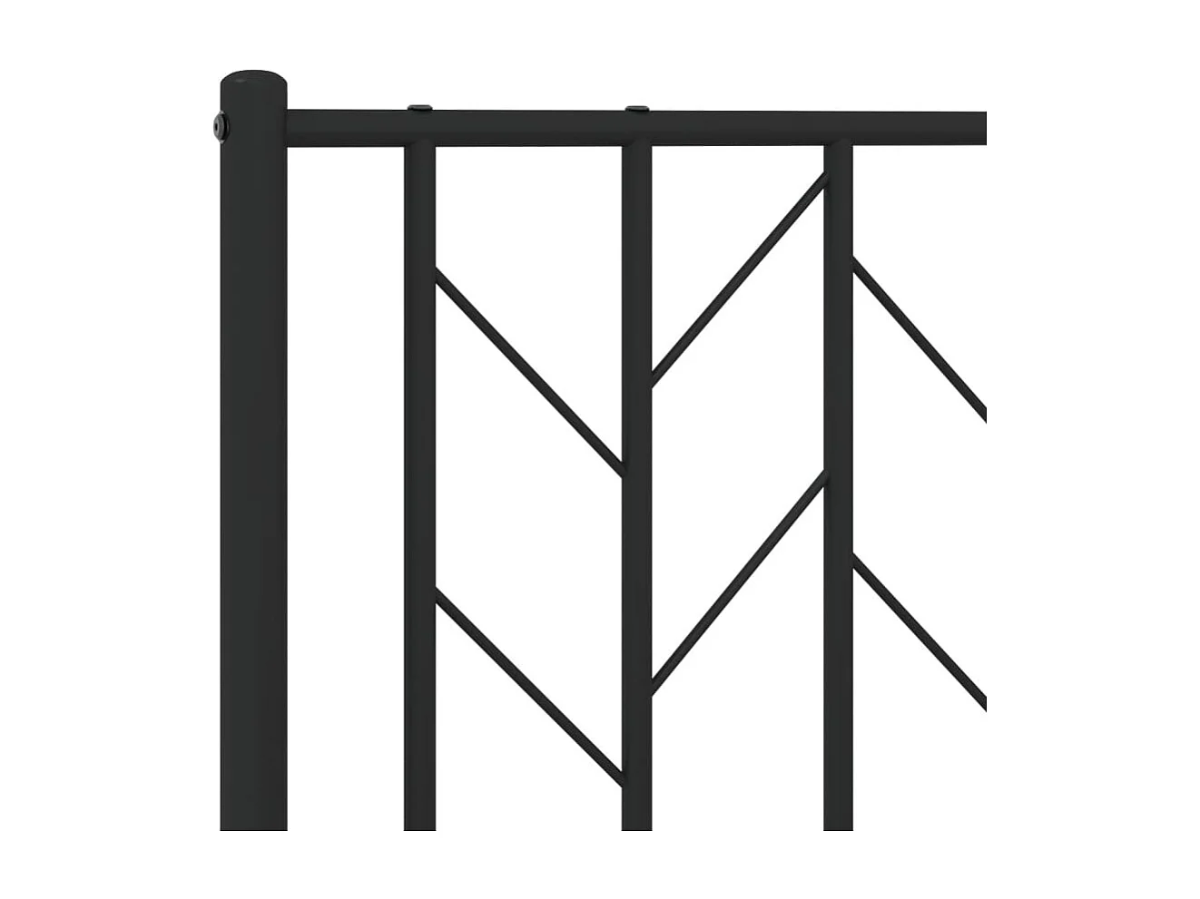 Cadre de lit métal sans matelas avec pied de lit noir 100x190cm