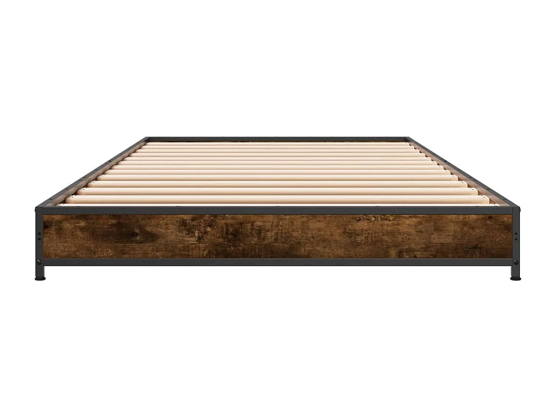 Cadre de lit sans matelas chêne fumé 90x200 cm