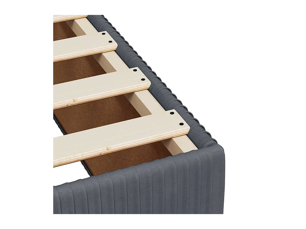 Cadre de lit sans matelas gris foncé 120x200 cm velours
