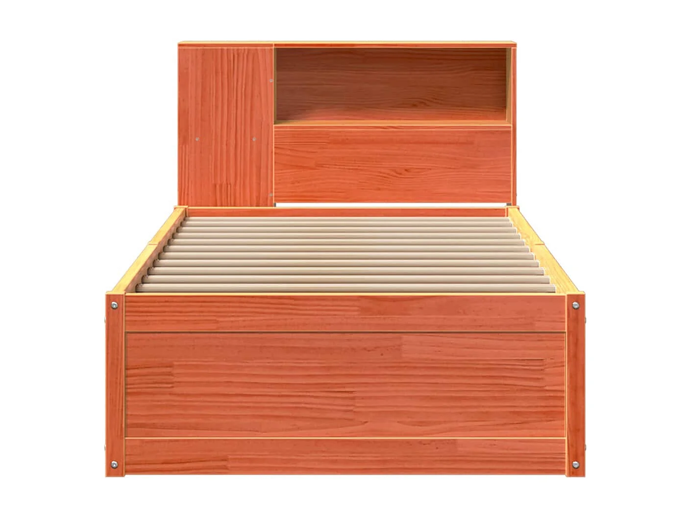 Cadre de lit sans matelas cire marron 90x200 cm bois pin massif