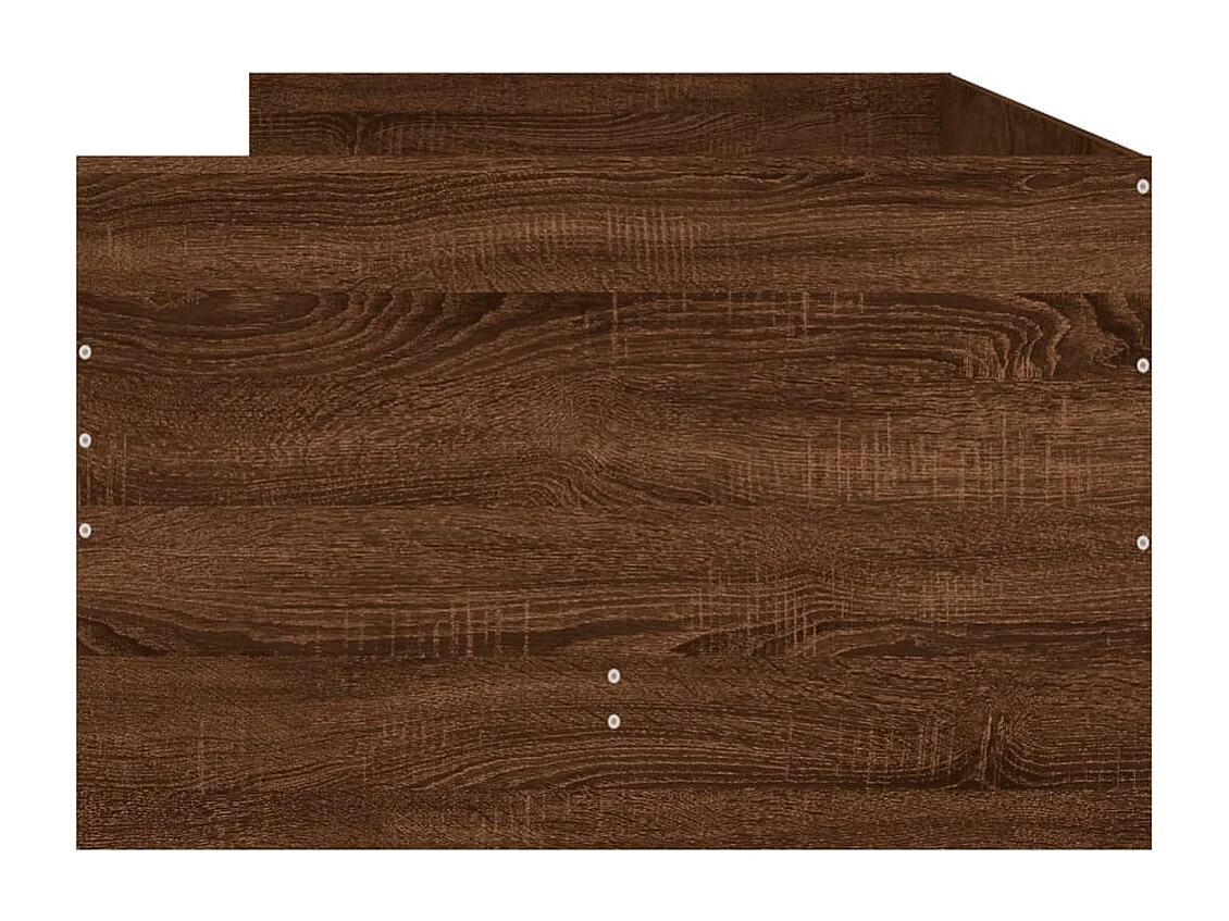 Cadre de lit avec tiroirs sans matelas chêne marron 100x200 cm