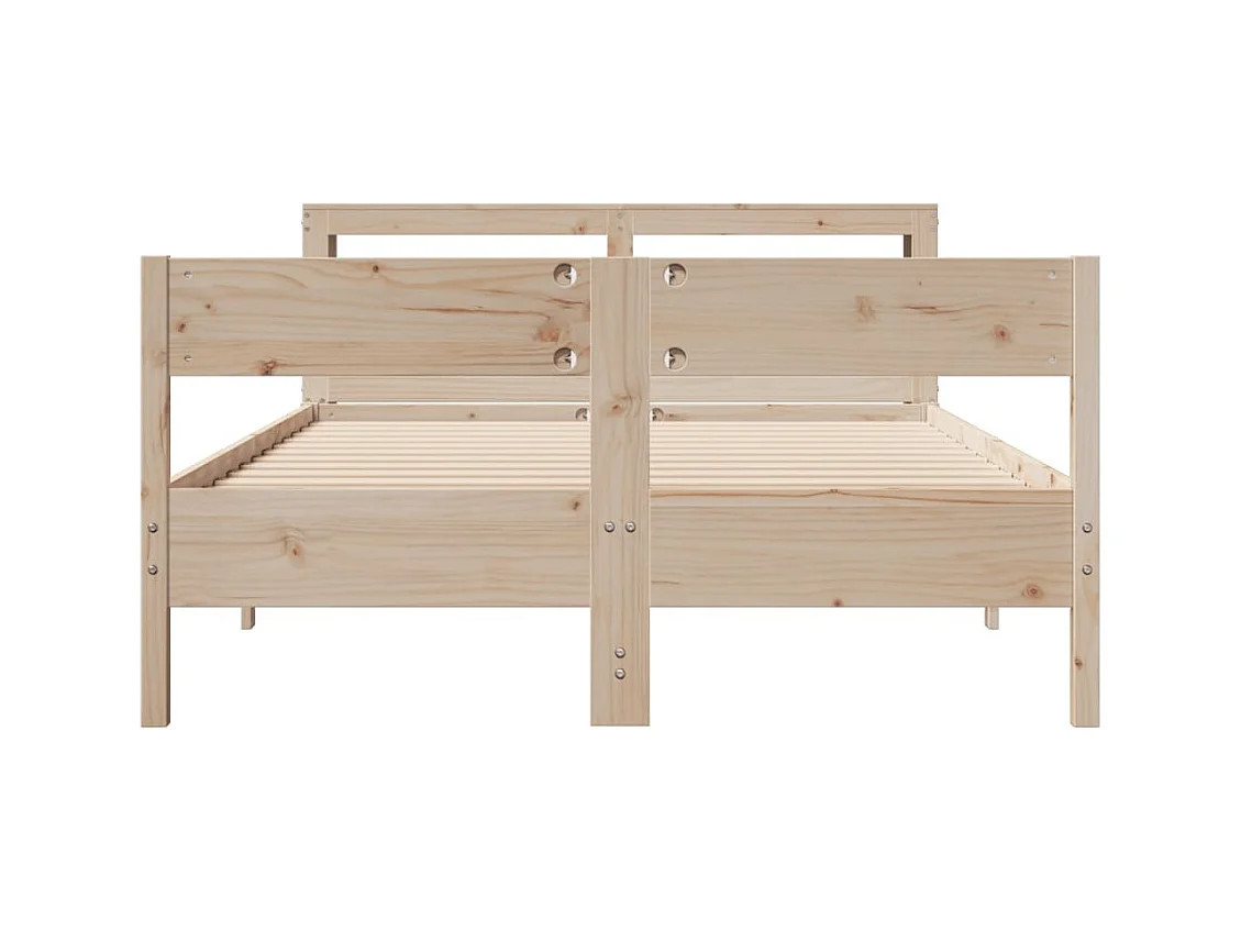Cadre de lit sans matelas 150x200 cm bois de pin massif