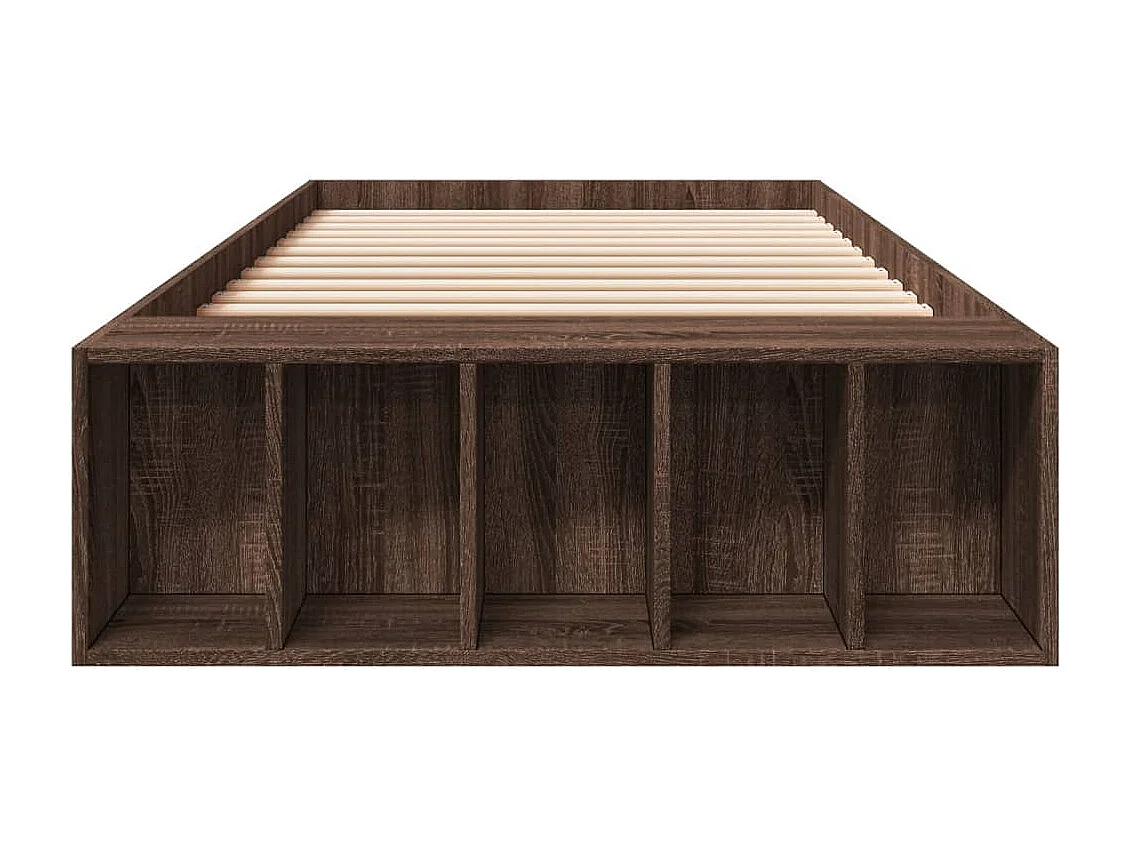 Cadre de lit sans matelas chêne marron 100x200 cm