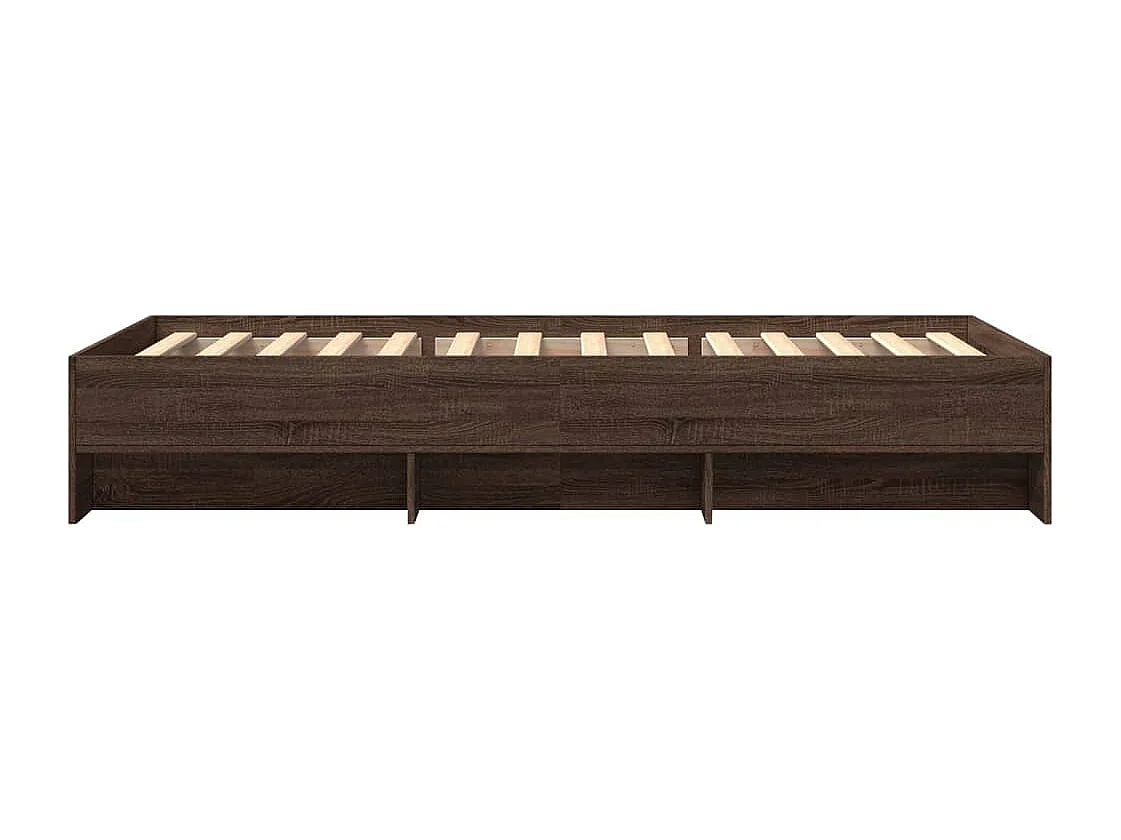 Cadre de lit sans matelas chêne marron 90x190cm bois ingénierie