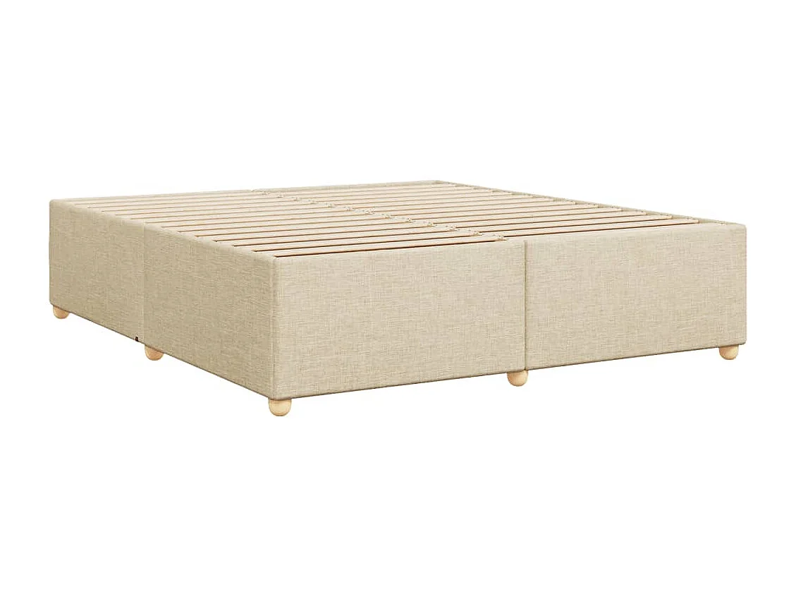 Bettgestell ohne Matratze Creme 180x200 cm Stoff