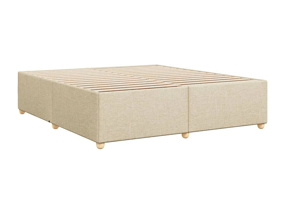 Cadre de lit sans matelas crème 180x200 cm tissu
