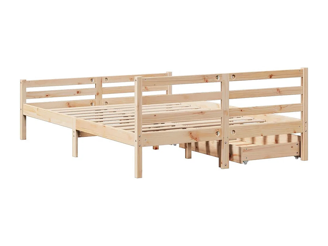 Massivholzbett ohne Matratze 120x200 cm Kiefernholz