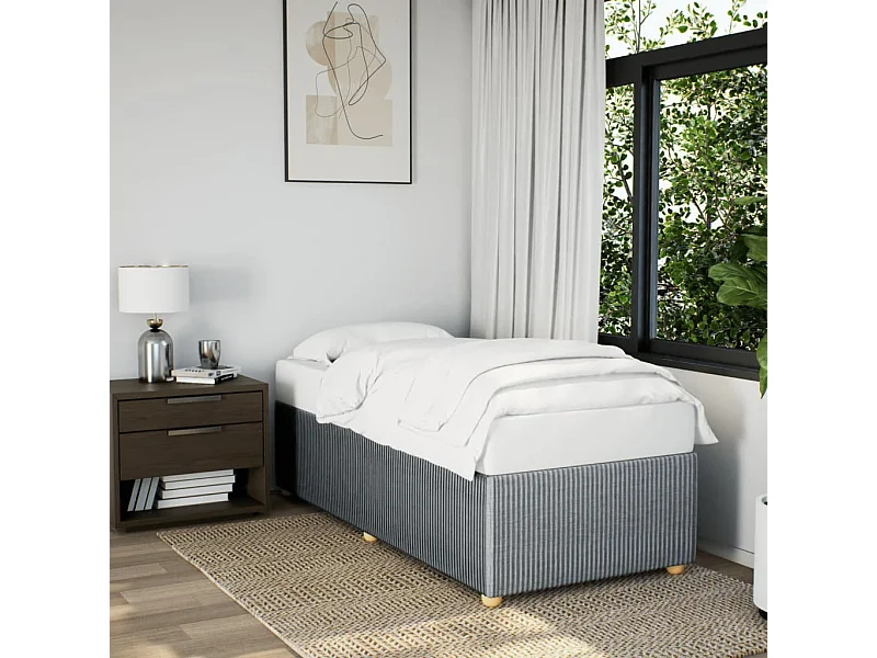 Giroletto senza Materasso Grigio Chiaro 80x200 cm Tessuto