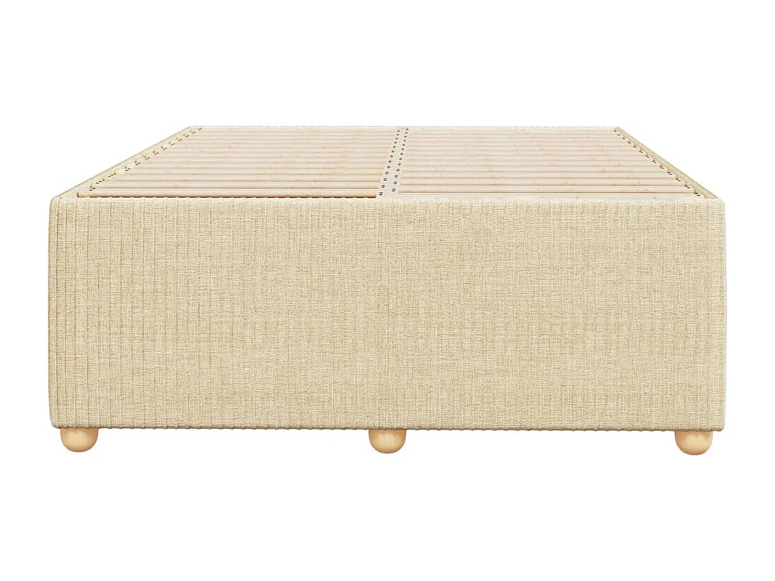 Estrutura de cama sem colchão 120x200 cm tecido cor creme