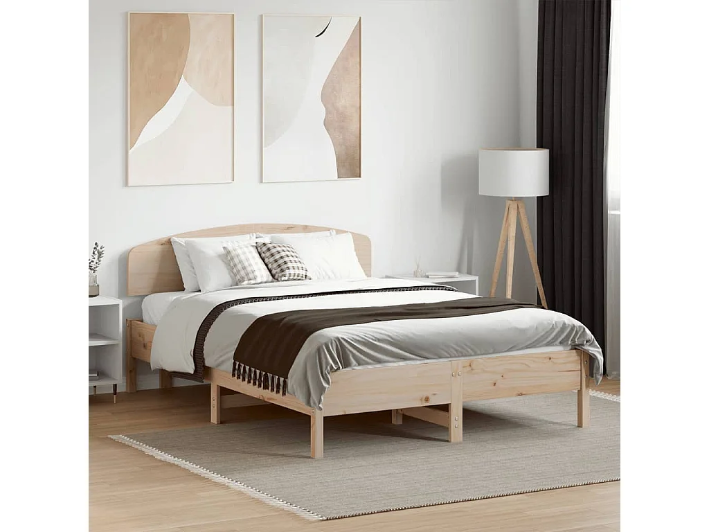 Letto senza Materasso 120x190 cm in Legno Massello di Pino
