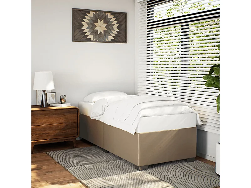 Cadre de lit sans matelas cappuccino 90x190 cm similicuir