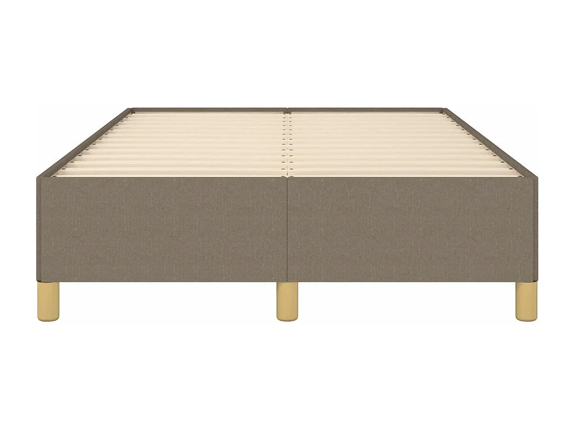 Cadre de lit sans matelas taupe 120x190 cm tissu