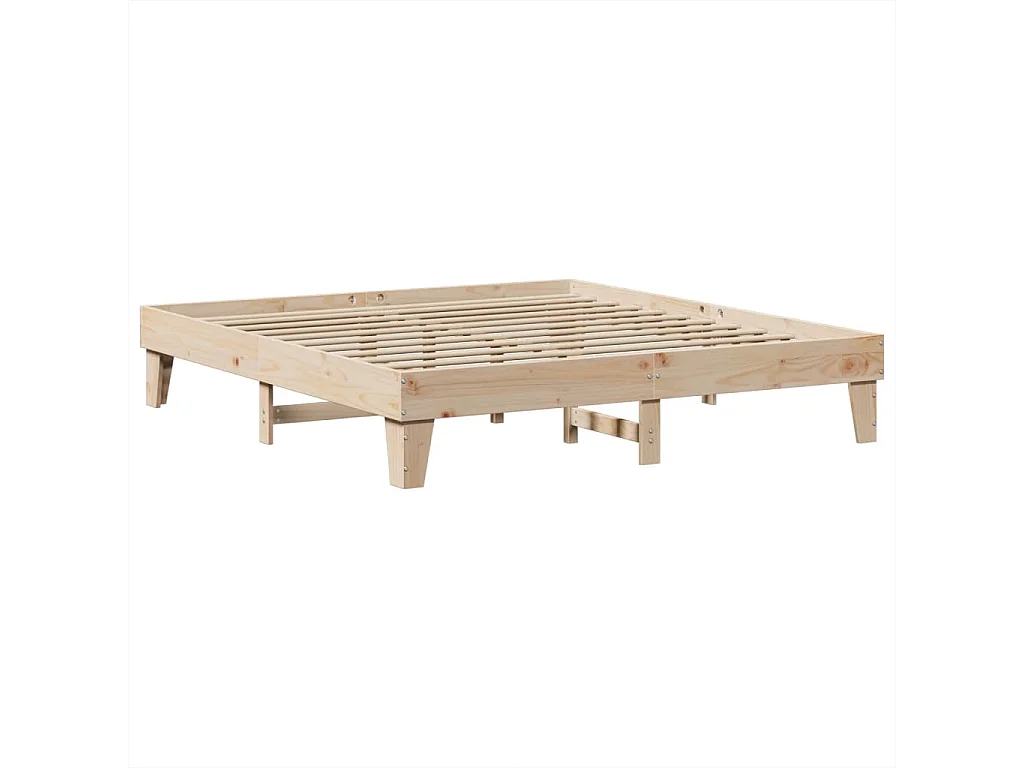Cadre de lit sans matelas 200x200 cm bois massif de pin