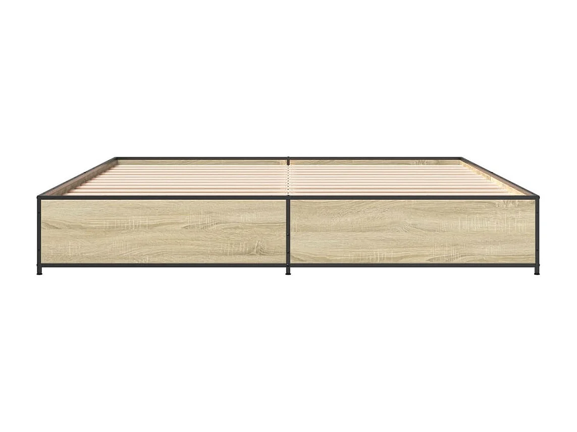 Estrutura de cama 200x200 cm derivados madeira/metal